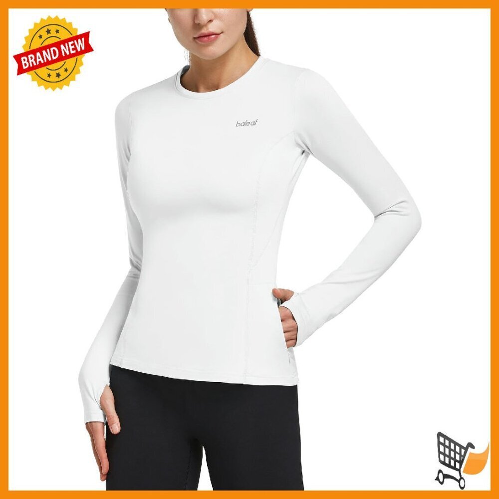Fleece Thermal Long Sleeve Top with Thumb Holes & Zip Pocket